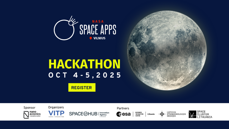 Kvietimas dalyvauti tarptautiniame NASA Space Apps Vilnius 2025 hakatone